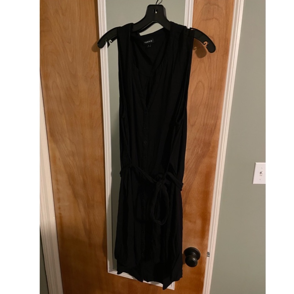 Torrid black button up dress, 3x